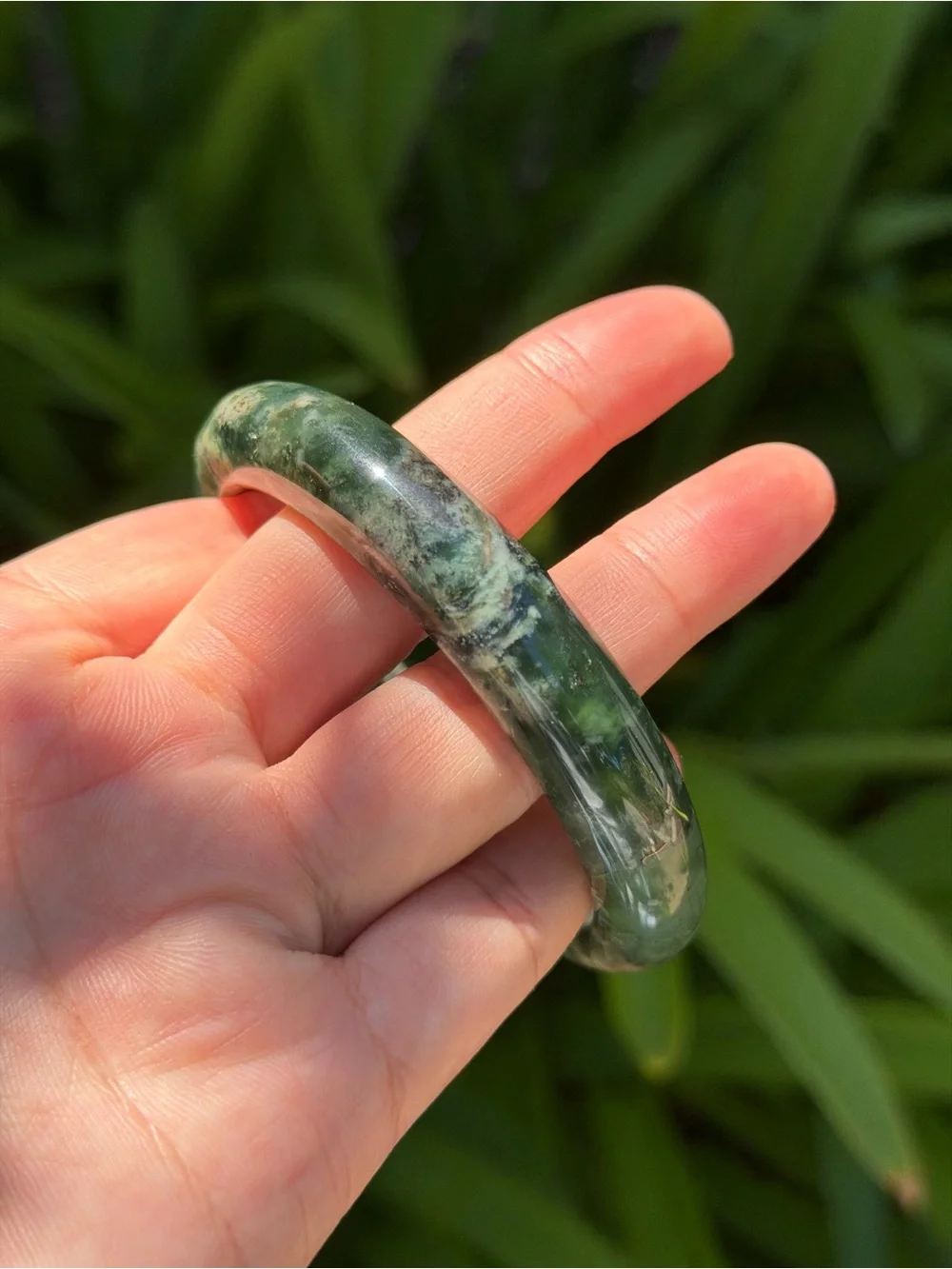 60.5mm inner diameter multicolor xiuyu jade bangle 1662